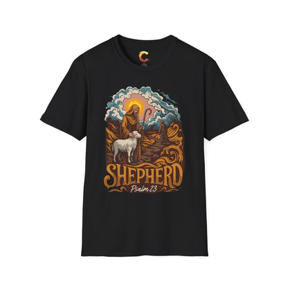 Shepherd Psalm 23 T-Shirt, Unisex Softstyle Tee, Faith-Based Apparel, Christian Gift, Inspirational Clothing