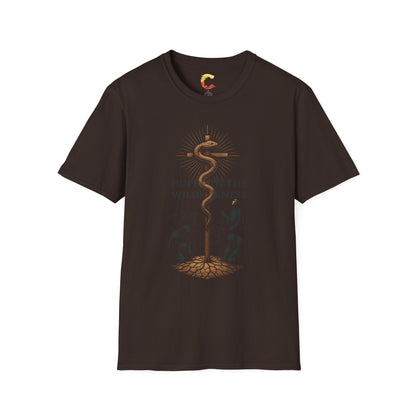 "Hope in the Wilderness" – Bronze Serpent Christian T-Shirt