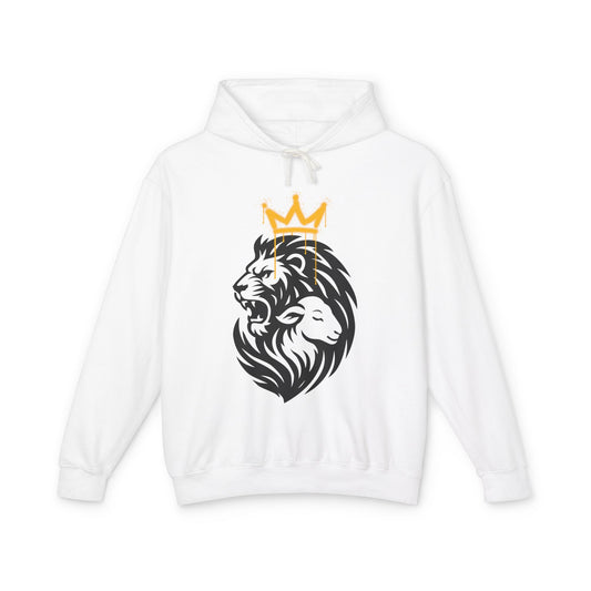 Lion & Lamb: Tribal Crown Lightweight Christian Hoodie