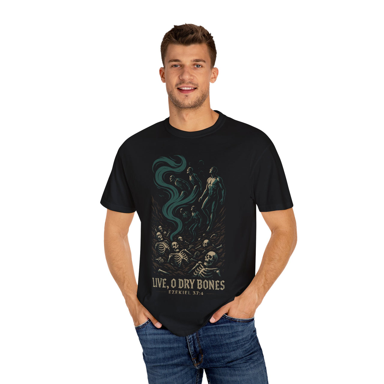 Live O Dry Bones Ezekiel 37 Christian Graphic Tee