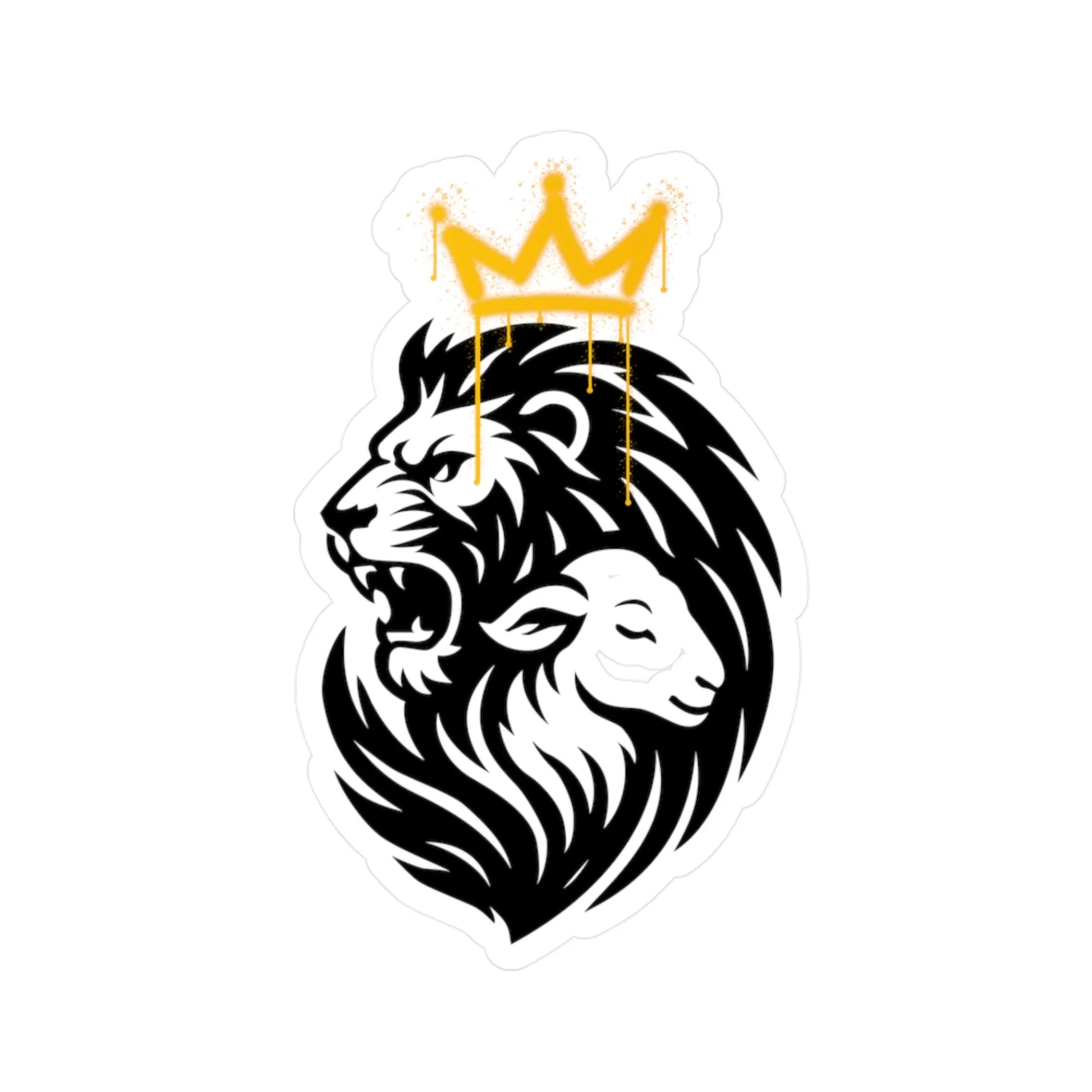 Tribal Lion and Lamb Vinyl Decals - Ctrl Alt Believe