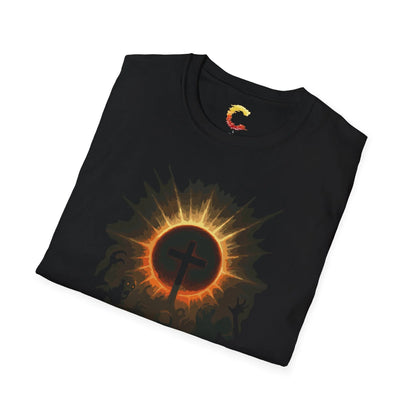 Finished Crucifixion Eclipse Christian Tee - Ctrl Alt Believe