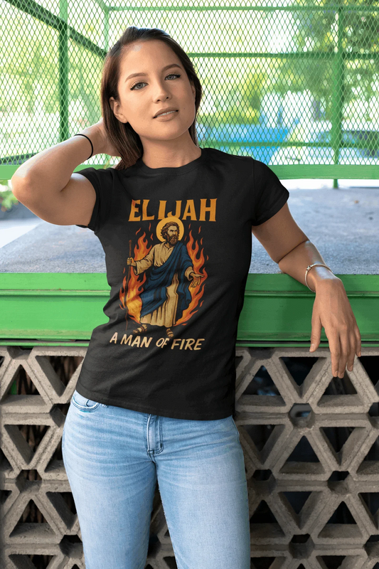 Elijah A Man of Fire Christian Graphic T-Shirt - Ctrl Alt Believe