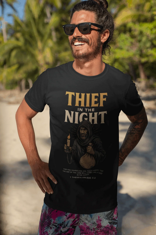 Thief in the Night 1 Thessalonians 5:2 Christian Tee - Ctrl Alt Believe