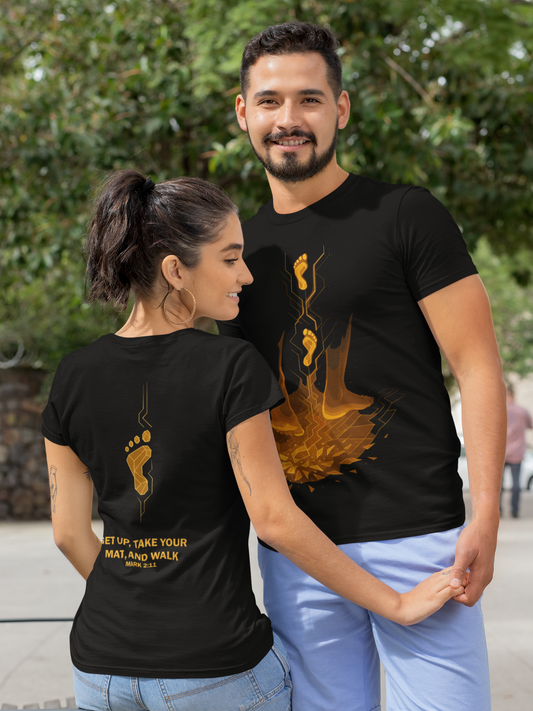 Healing the Paralytic - Rise and Walk Christian T-Shirt