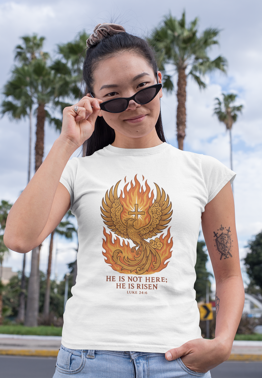 Spiritual Phoenix T-Shirt, Inspirational Tee, Faith-Based Apparel, Easter Gift, Unisex Casual Wear