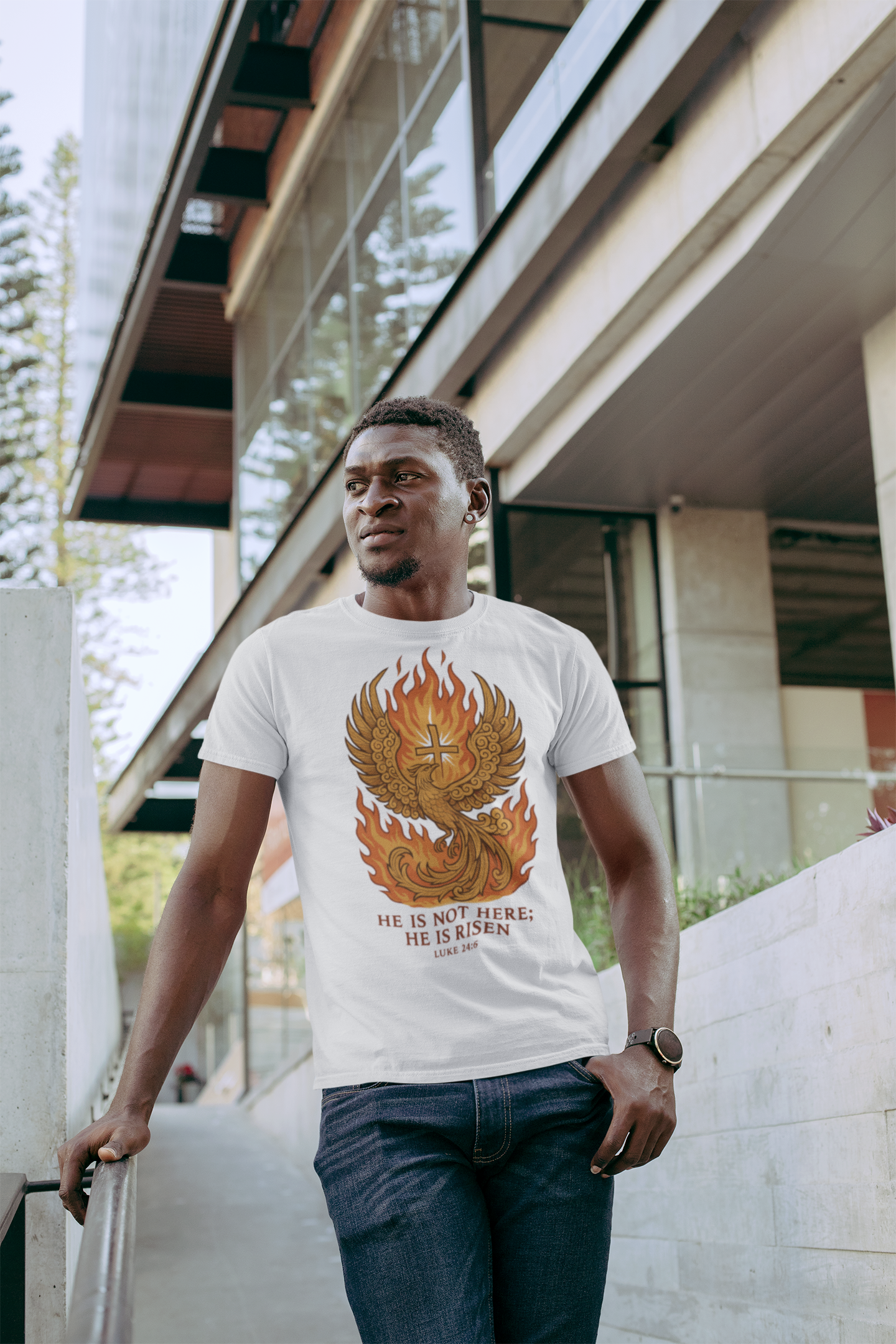 Spiritual Phoenix T-Shirt, Inspirational Tee, Faith-Based Apparel, Easter Gift, Unisex Casual Wear