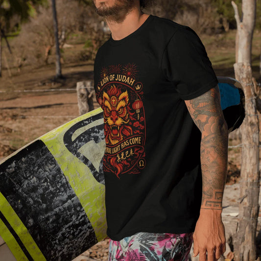 Chinese Lion of Judah Christian Graphic Tee - Ctrl Alt Believe