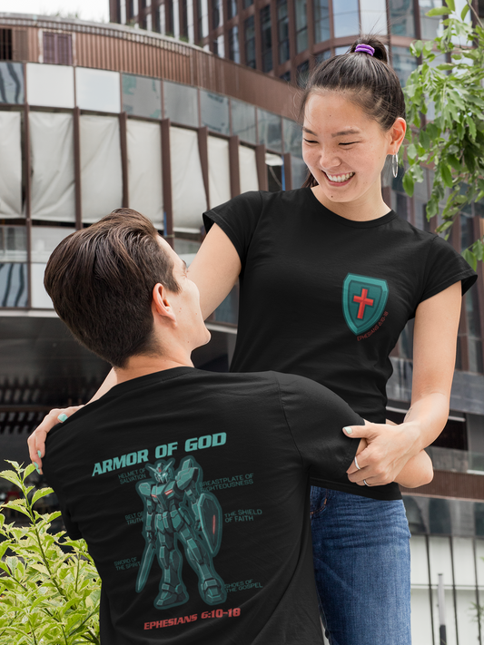 Armor of God Mecha Suit Tee – Ephesians 6:10-18 Anime Gundam Inspired