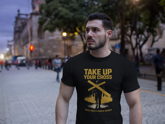 Take Up Your Cross T-Shirt | Matthew 16:24 | Command Series Tee