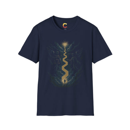 Angelic Vibes Unisex Softstyle T-Shirt, Spiritual Tee, Gift for Her, Mindfulness Apparel, Casual Wear, Unique Graphic Shirt