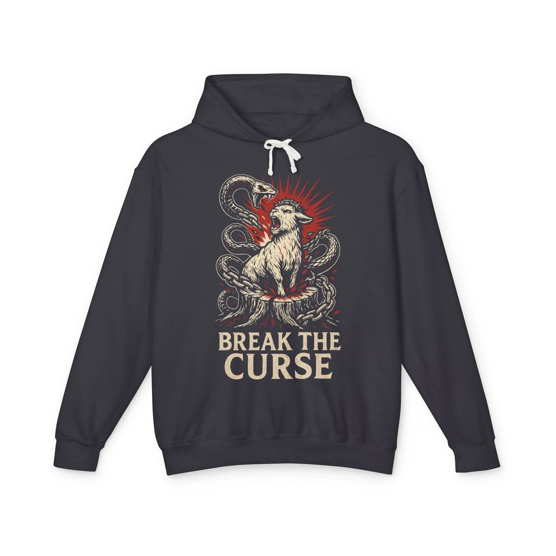 Break the Curse Roaring Lamb Christian Graphic Hoodie - Ctrl Alt Believe