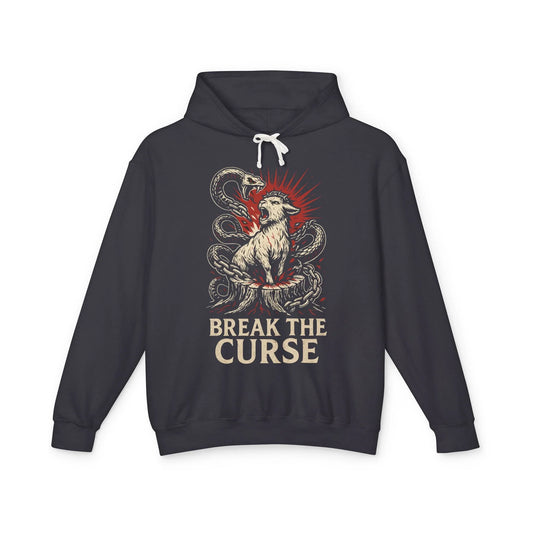 Break the Curse Roaring Lamb Christian Graphic Hoodie - Ctrl Alt Believe
