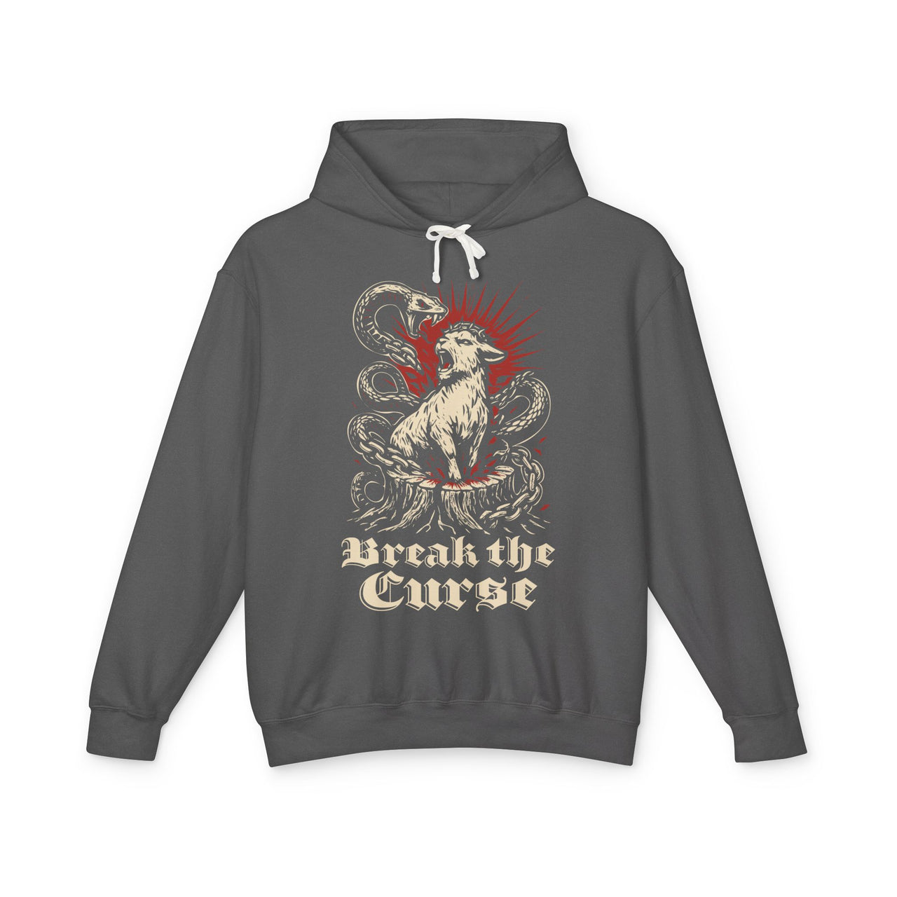 Break the Curse Roaring Lamb Christian Graphic Hoodie