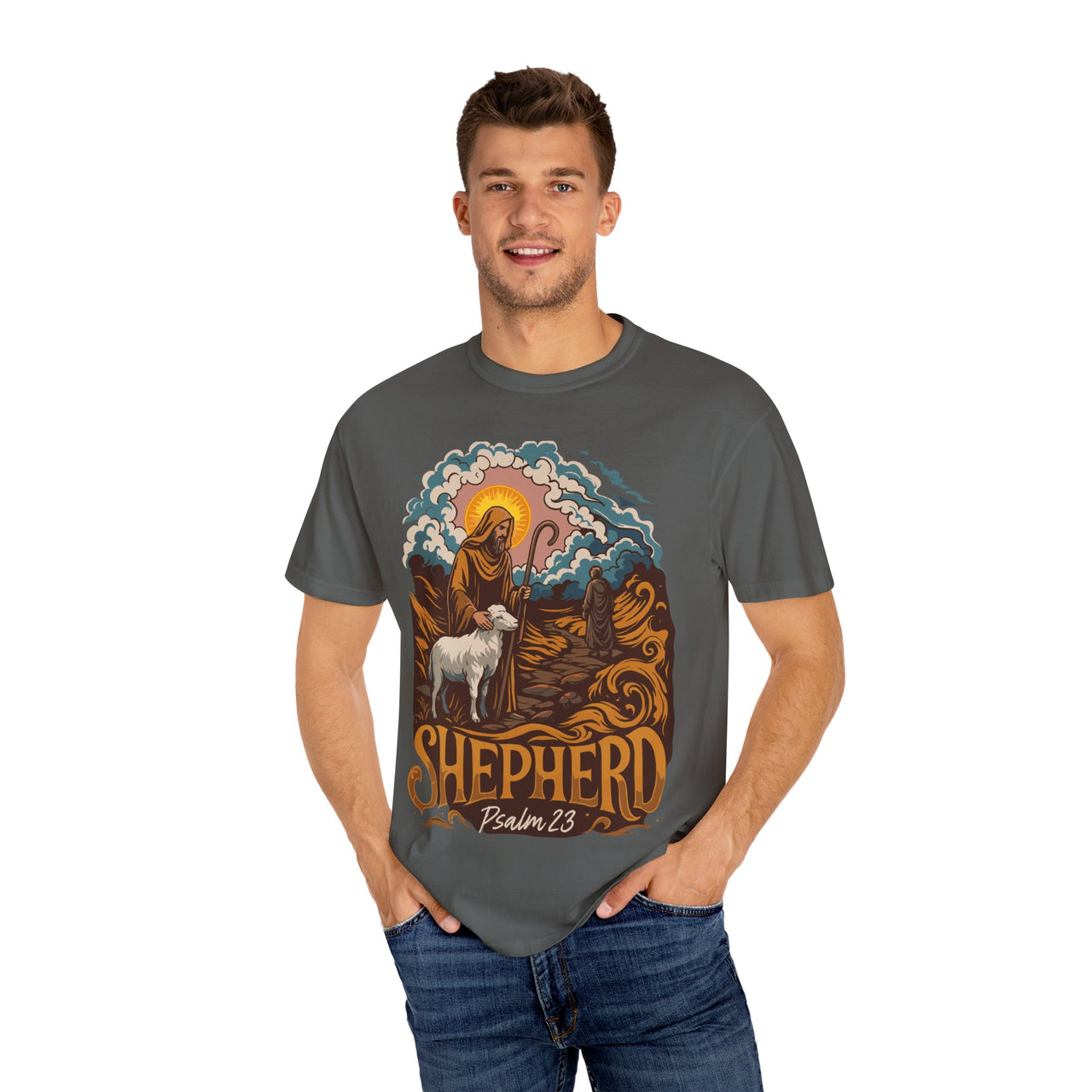 The Lord Is My Shepherd Psalm 23 Christian Faith Graphic T-Shirt Apparel