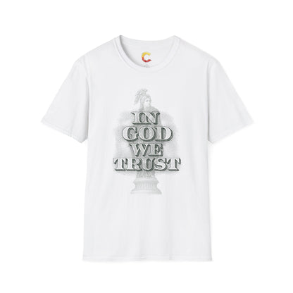 Unisex T-Shirt with 'In God We Trust' Design, Faith-Based Shirt, Casual Religious Tee, Gift for Christians, Inspirational Apparel