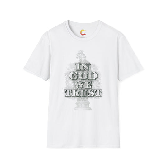 Unisex T-Shirt with 'In God We Trust' Design, Faith-Based Shirt, Casual Religious Tee, Gift for Christians, Inspirational Apparel