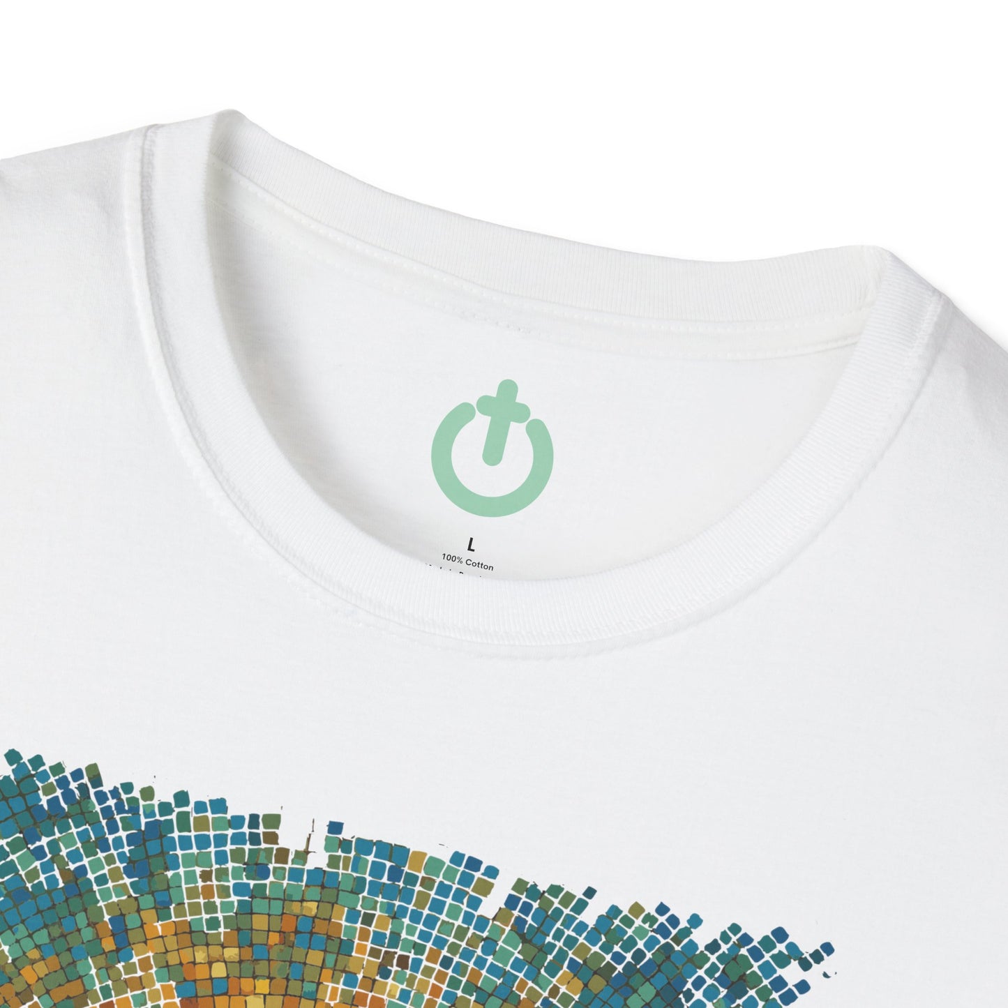 Jesus Mosaic Christian Art T-Shirt – Inspired by Ancient Tile Designs