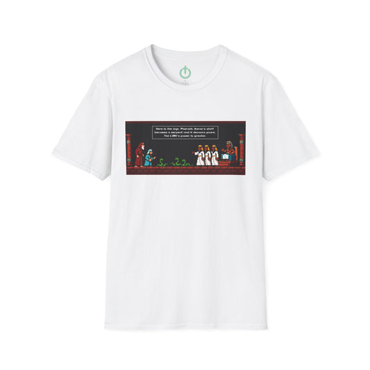 Serpent Showdown – Exodus 7:10–12 Retro Gaming Graphic Tee