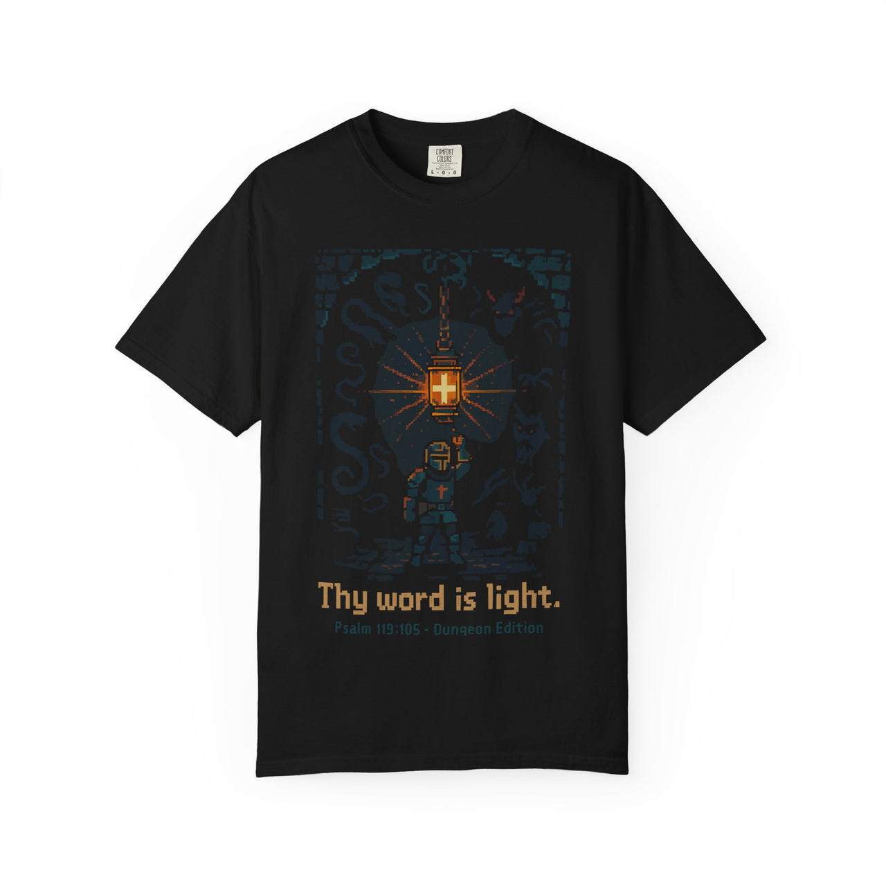 Thy Word Is Light Pixel Dungeon Christian Graphic Tee