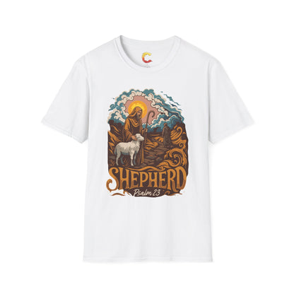Shepherd Psalm 23 T-Shirt, Unisex Softstyle Tee, Faith-Based Apparel, Christian Gift, Inspirational Clothing