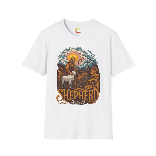 Shepherd Psalm 23 T-Shirt, Unisex Softstyle Tee, Faith-Based Apparel, Christian Gift, Inspirational Clothing