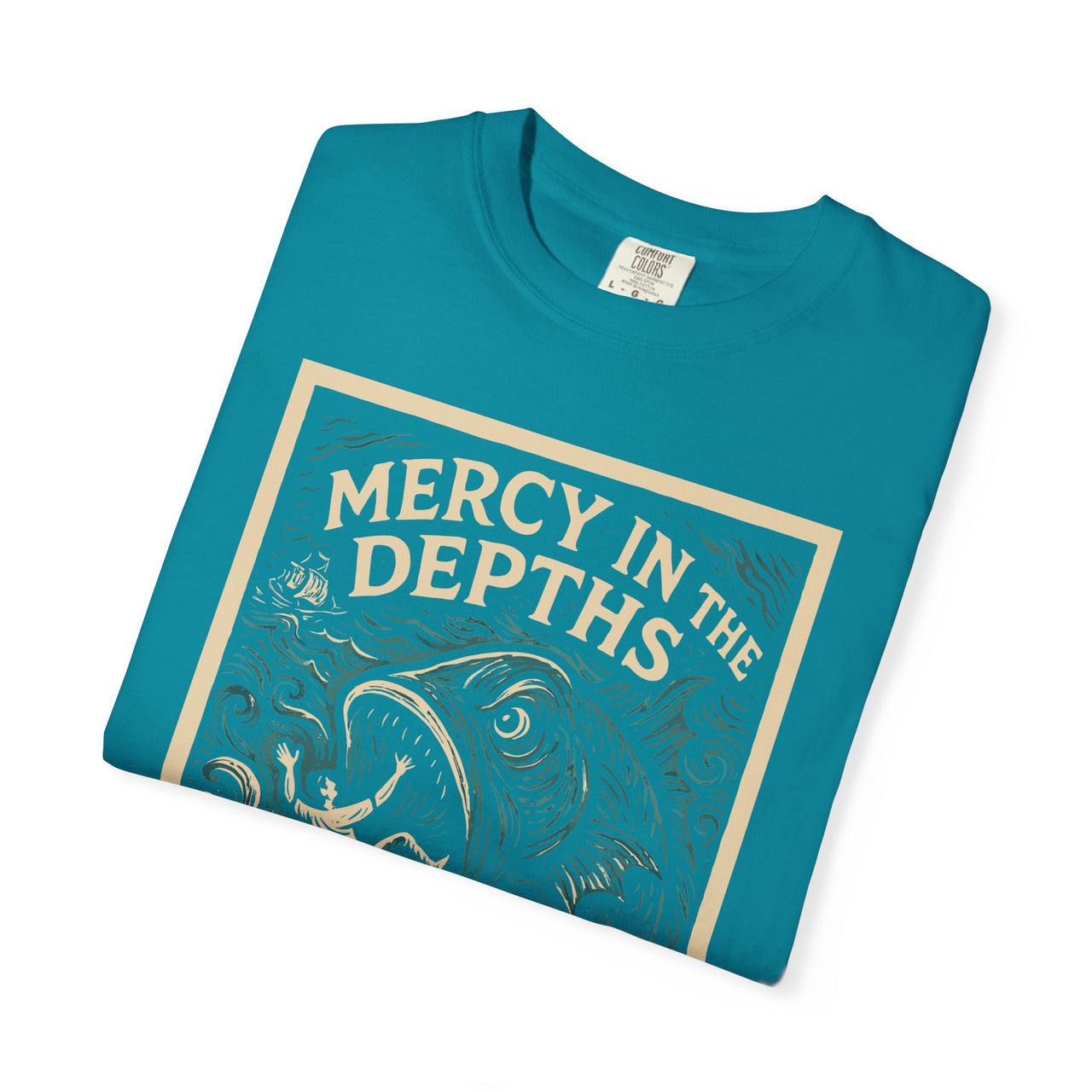 Mercy in the Depths Jonah 2:6 Christian Graphic Tee