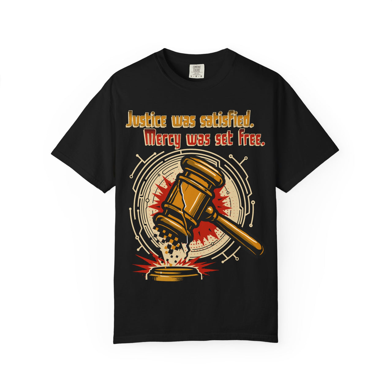 Gavel Split - Justice Meets Mercy Christian T-Shirt