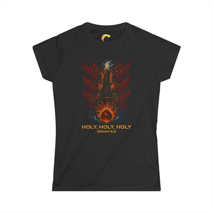 Women's Faith-Inspired Tee - 'Holy, Holy, Holy' Isaiah 6:3, Spiritual Apparel, Christian Gift, Everyday Wear, Inspirational T-Shirt