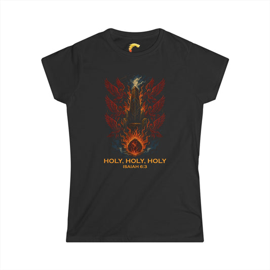 Women's Faith-Inspired Tee - 'Holy, Holy, Holy' Isaiah 6:3, Spiritual Apparel, Christian Gift, Everyday Wear, Inspirational T-Shirt