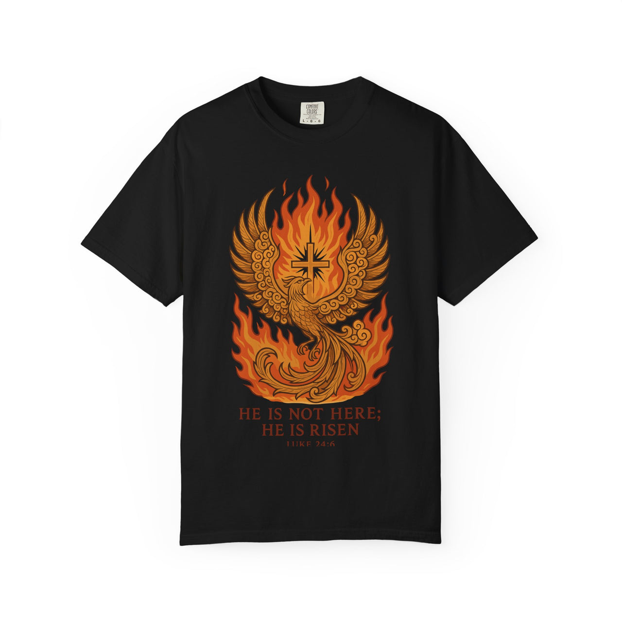 Phoenix Risen Jesus Christian Easter Inspirational Faith Graphic Tee Shirt