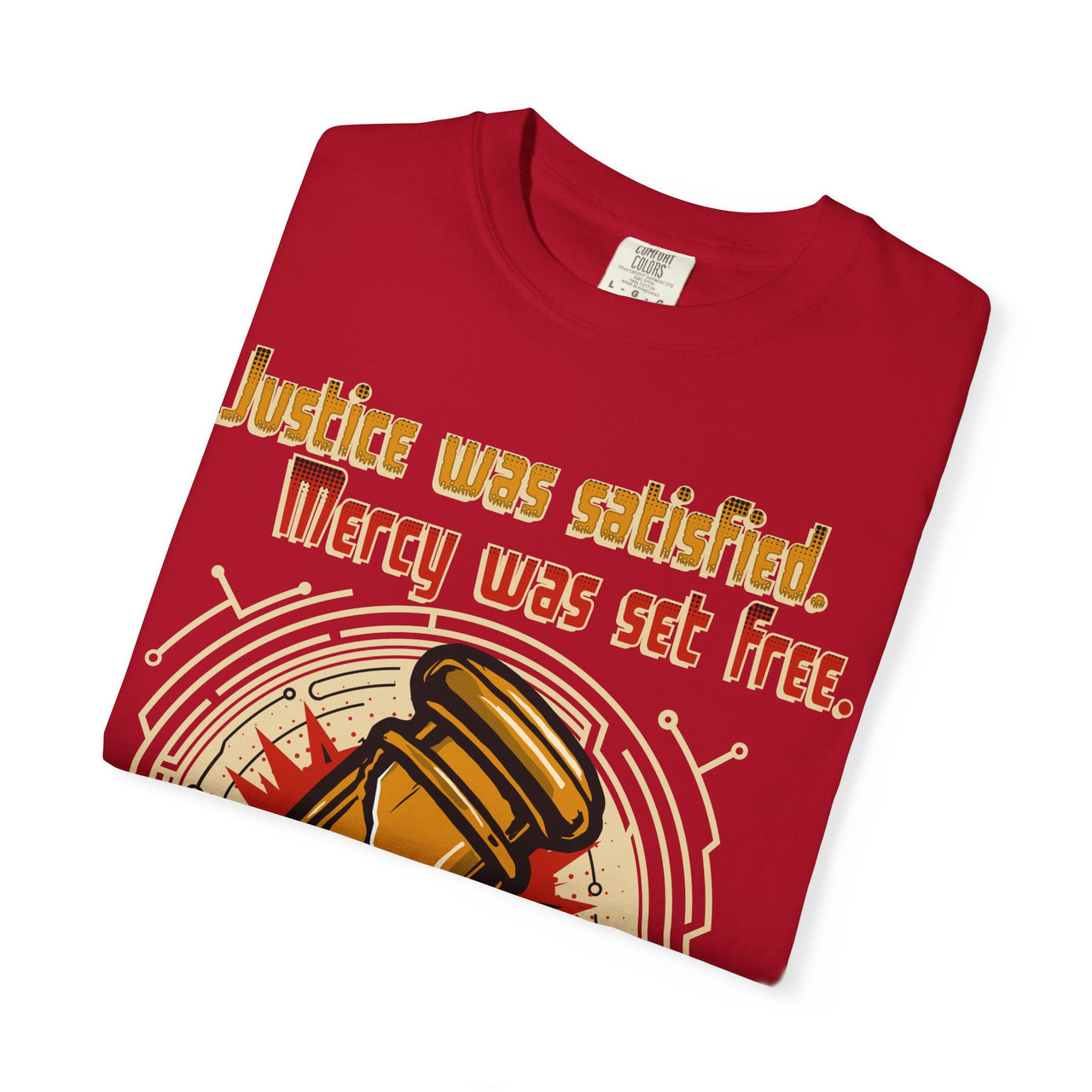 Gavel Split - Justice Meets Mercy Christian T-Shirt
