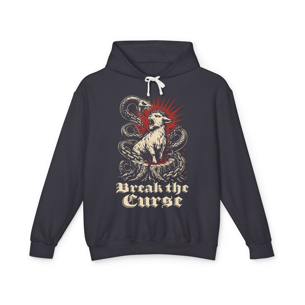 Break the Curse Roaring Lamb Christian Graphic Hoodie