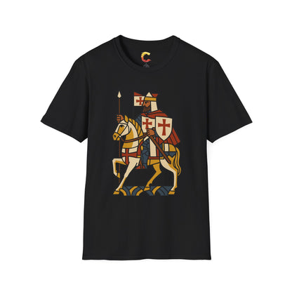 Crusader King Tee – Playing Card Warrior of Faith - Medieval Graphic Tee