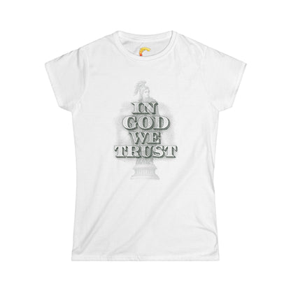 Faith-Inspired Women's Softstyle Tee - Casual Religious Shirt, Gift for Believers, Christian Apparel, Inspirational Clothing, Everyday Wear
