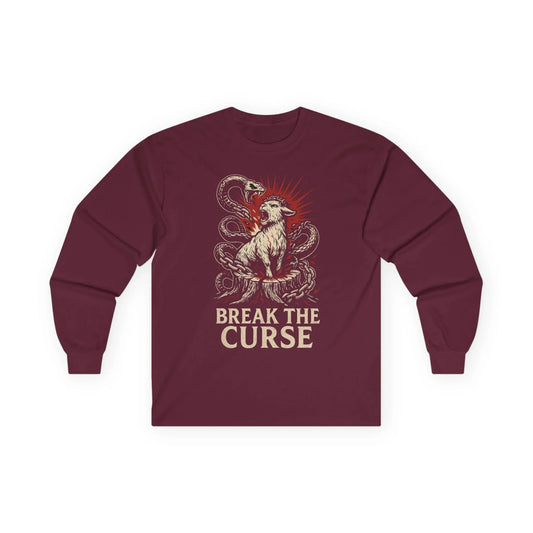 Break the Curse Roaring Lamb Christian Graphic Long Sleeve Tee - Ctrl Alt Believe