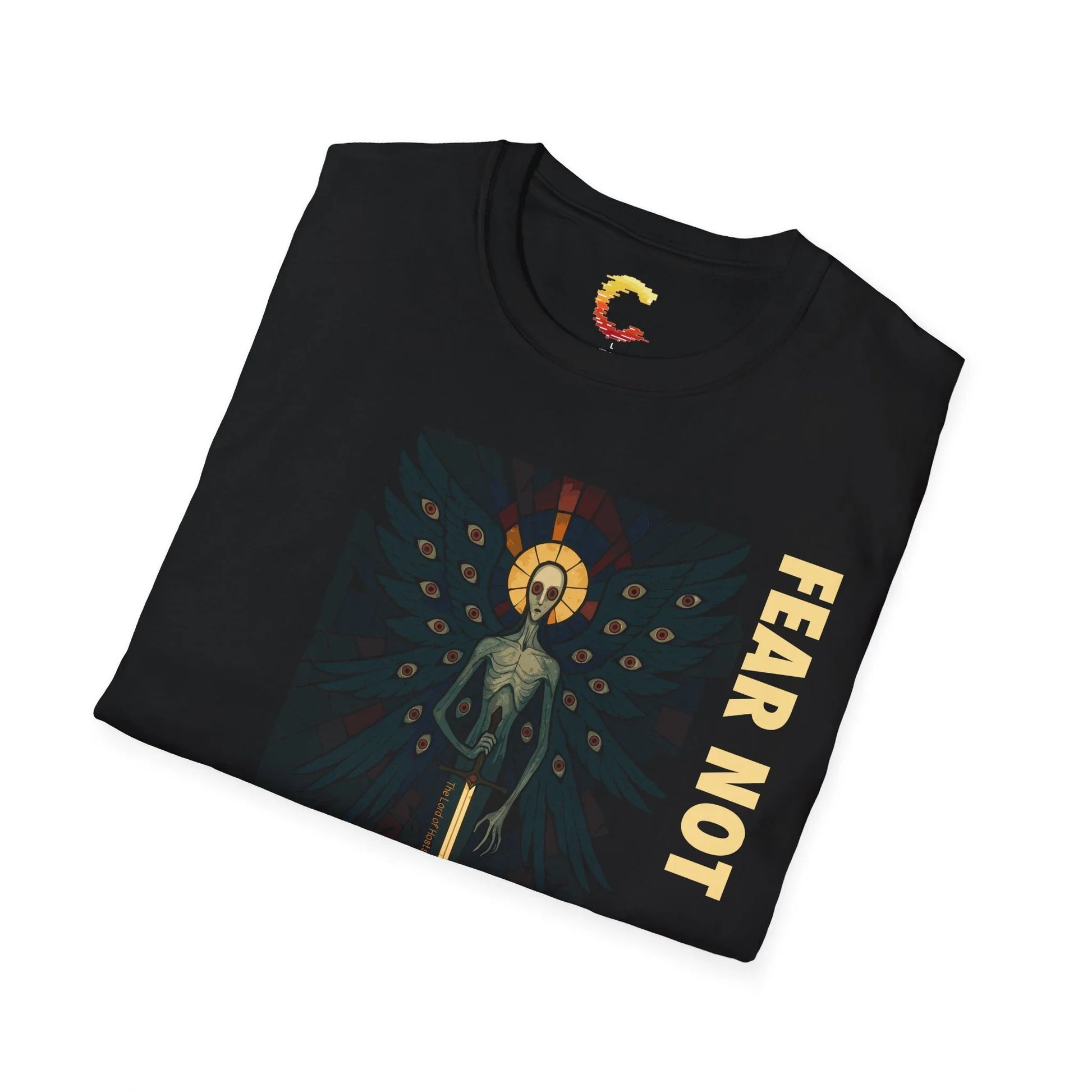 Angel of the Abyss Fear Not Christian Graphic Tee - Ctrl Alt Believe