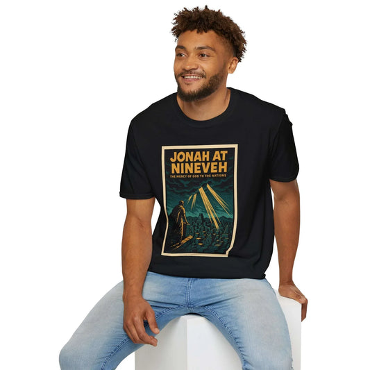 Jonah at Nineveh Mercy Graphic Novel Christian Tee - Ctrl Alt Believe