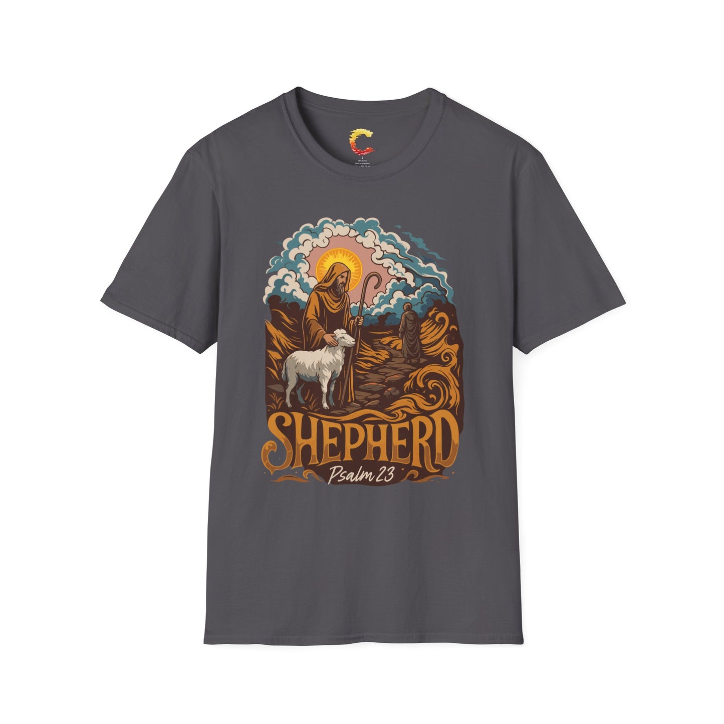 Shepherd Psalm 23 T-Shirt, Unisex Softstyle Tee, Faith-Based Apparel, Christian Gift, Inspirational Clothing
