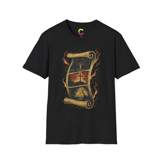 "The Scroll Still Unfolds" – Epic Biblical Saga Tee