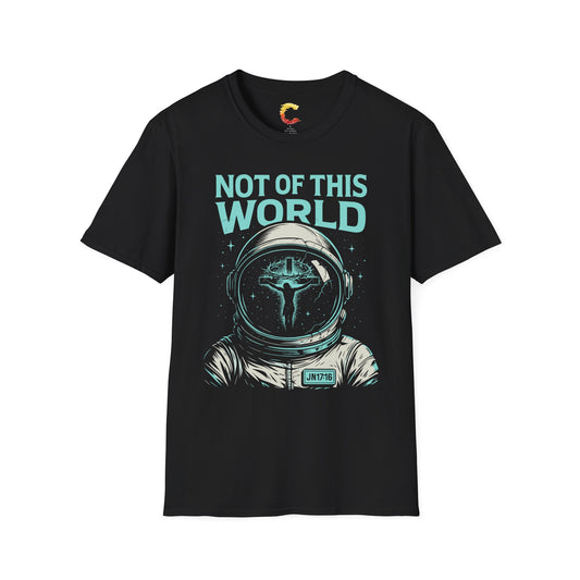 "Not of This World" – Astronaut Cross Helmet Tee