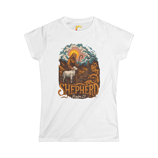 Women’s Faith-Inspired Tee, Comfortable T-Shirt with Shepherd Design, Perfect for Faith Celebrations, Gift for Religious Friends