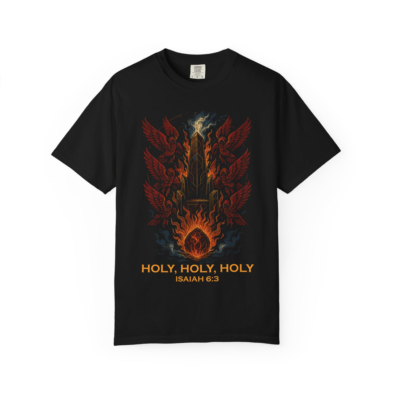 Holy Holy Holy Isaiah 6:3 Fiery Throne Christian Faith Graphic Tee