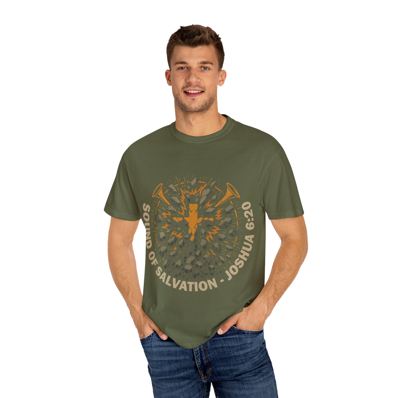 Sound of Salvation Joshua 6:20 Christian Graphic Tee