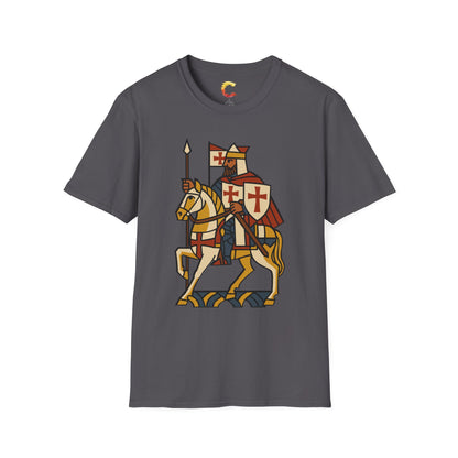 Crusader King Tee – Playing Card Warrior of Faith - Medieval Graphic Tee