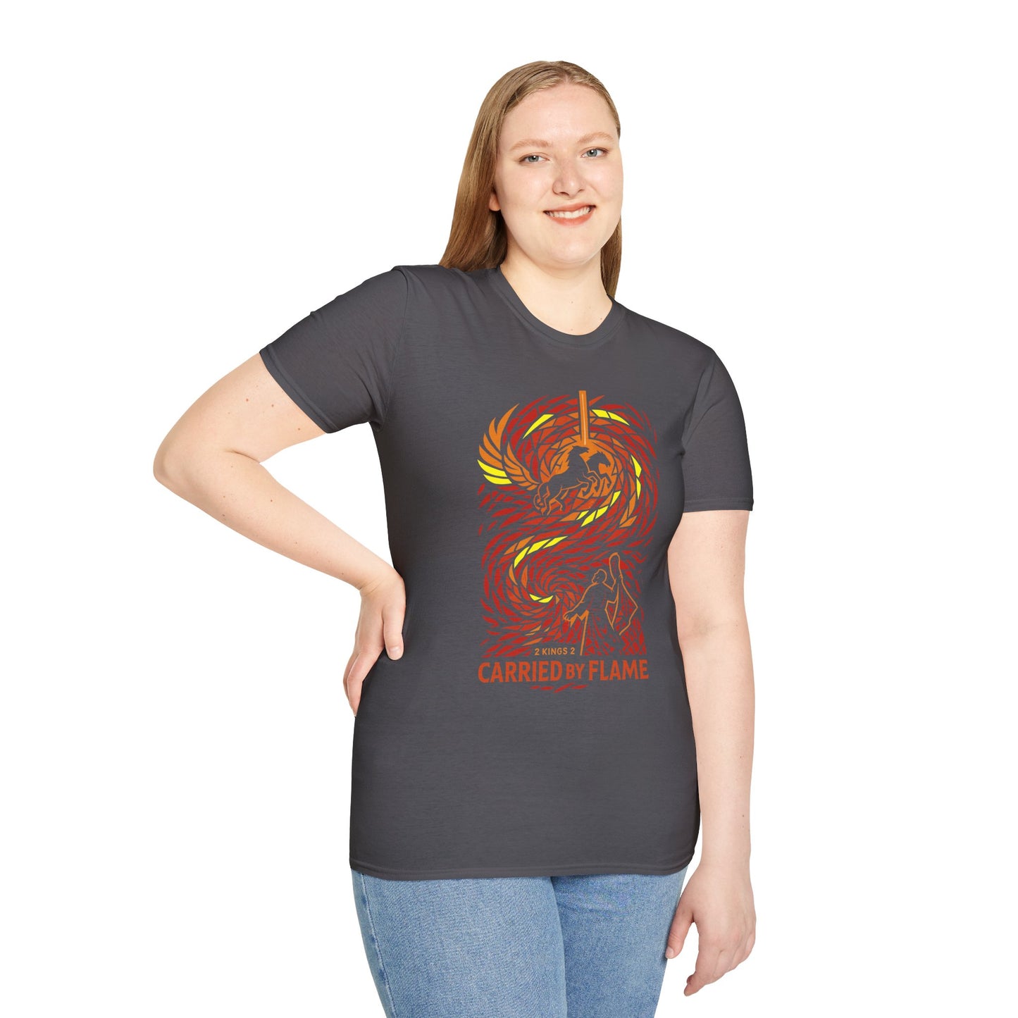 Carried by Flame – Elijah’s Fiery Chariot T-Shirt (2 Kings 2)