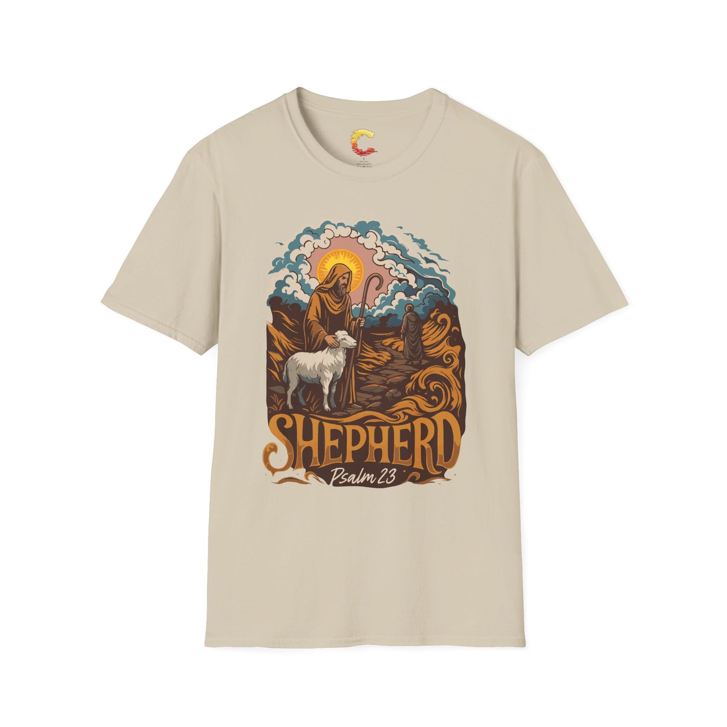 Shepherd Psalm 23 T-Shirt, Unisex Softstyle Tee, Faith-Based Apparel, Christian Gift, Inspirational Clothing