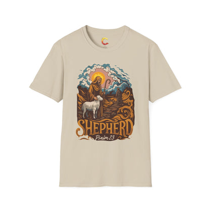 Shepherd Psalm 23 T-Shirt, Unisex Softstyle Tee, Faith-Based Apparel, Christian Gift, Inspirational Clothing