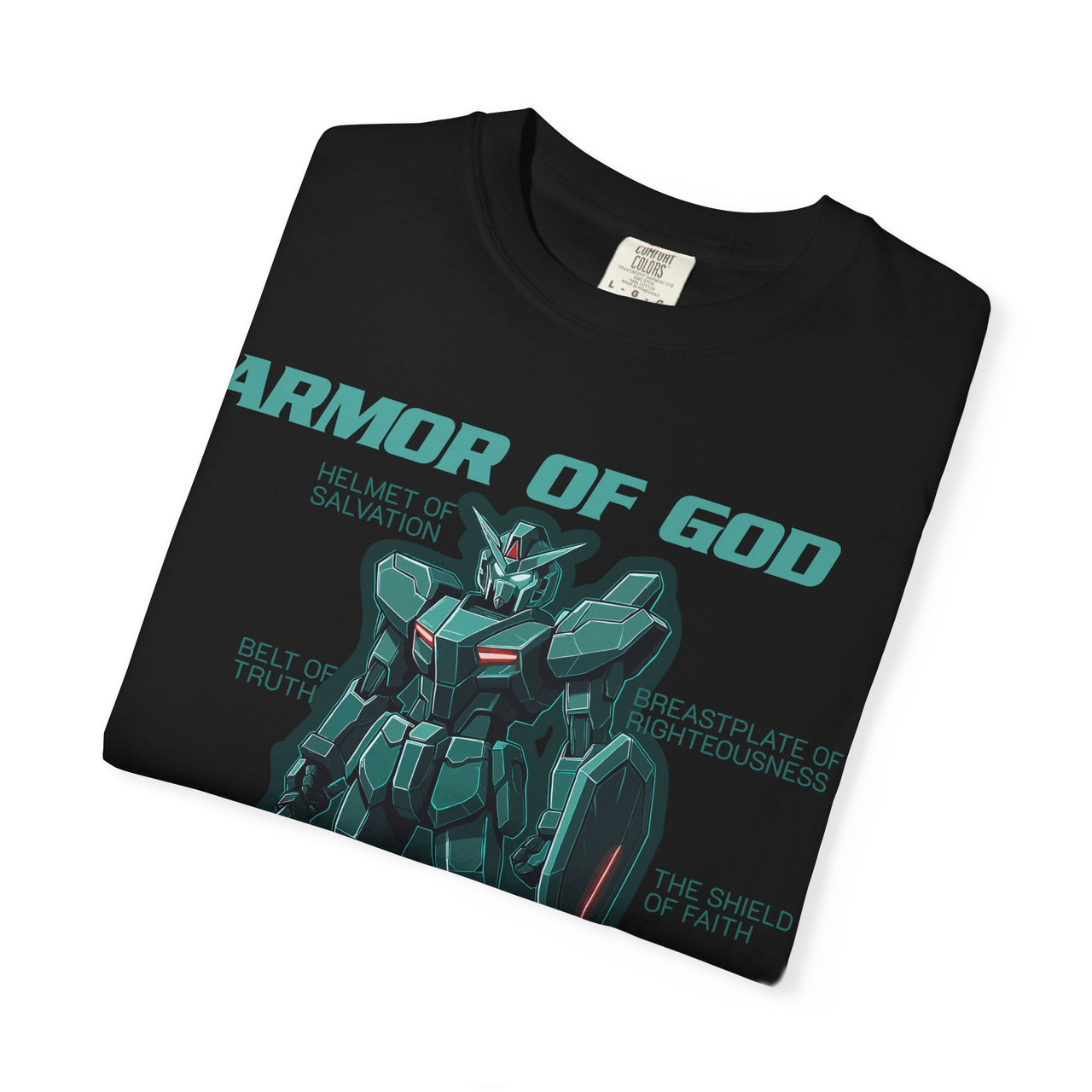 Armor of God Mecha Suit Anime Gundam Christian Graphic Tee
