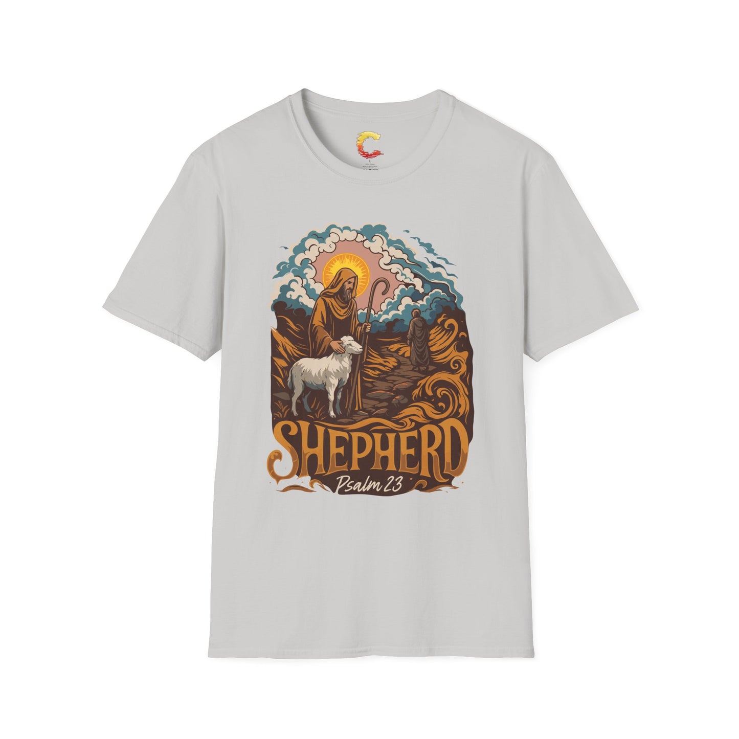 Shepherd Psalm 23 T-Shirt, Unisex Softstyle Tee, Faith-Based Apparel, Christian Gift, Inspirational Clothing